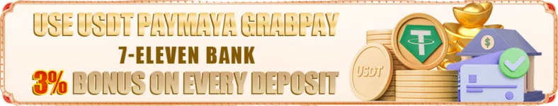 deposit bonus 3% for usdt maya grabpay